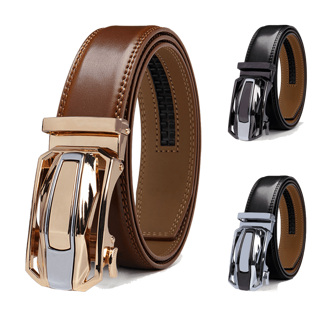  DOOPAI 1PC Men Automatic Belts Leisure Fashion Genuine Leather Black/Brown Belts For Men Pants Waistband With Gift Box Max 48" Waist Adjustable/135cm, Perfect Gift Box Set Summer, School Fall, Autumn, Halloween Autumn-Winter Accessories,Suitable For Teens, Youth,Men,Casual, Outdoor, Athletic, Vacation, Graduation Gifts, Birthday, Daily Wear