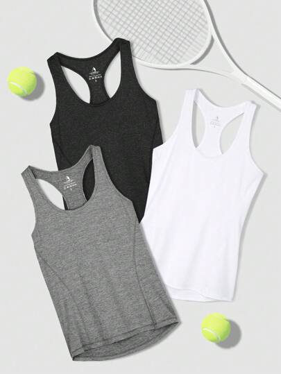 Top de tanque para yoga y deportes de carrera hacia atrás, ropa deportiva para mujer para tenis y entrenamiento