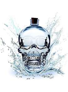 licorera en forma de calavera, licorera en forma de craneo, botella de cristal para vino en forma de calavera o craneo con capacidad de 400ml - transparente - Ver 5