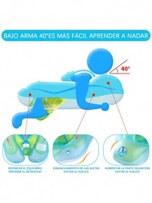 Inflatable Baby Swimming Ring With Removable Canopy Lifeguard Float With Sunshade - 藍色 - 查看 9