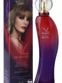 PERFUME LUCIA MENDEZ AURA  Y  VIVR DE NOCHE CON FEROMONAS 100% ORIGINAL - Rojo - Ver 4