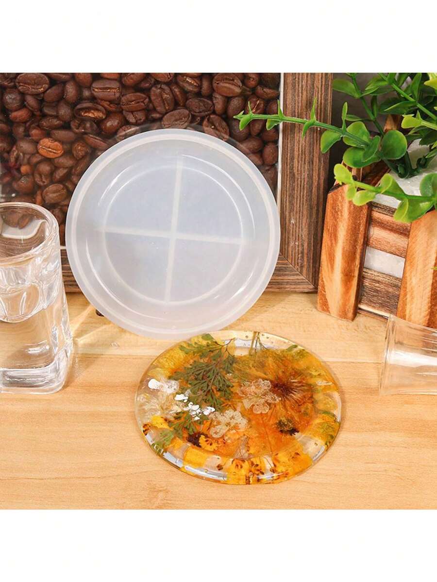 Round Cup Coaster Mold, Resin Round Tray Mold For Cup Coaster, Silicone