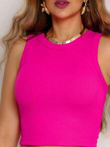 Women Tank Tops & Camis - Màu Hồng Tươi - Xem 1