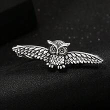 1 Pieza Pinza Para Corbata De Búho Para Hombres - Plateado - Ver 3