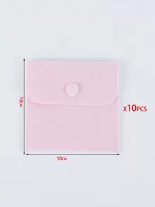 10 Chiếc Túi Vuông Hai Mặt Nút Nhung Thời Trang Dành Cho Mẹ Ngày, Ngày Lễ Tình Nhân, Mỹ Phẩm Trang Sức, Quà Tặng Nhỏ, Túi Bao Bì, Đám Cưới, Túi Quà Tiệc - Túi có nút bấm - Xem 14