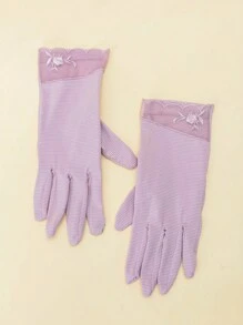 1 Cặp Găng Tay Ren Ngón Tay Đầy Đủ Cho Nữ, Găng Tay Lái Xe Đạp Xe Ngoài Trời Sọc Thoáng Khí Cho Mùa Xuân & Mùa Hè, Nhiều Màu - Găng tay - Xem 8