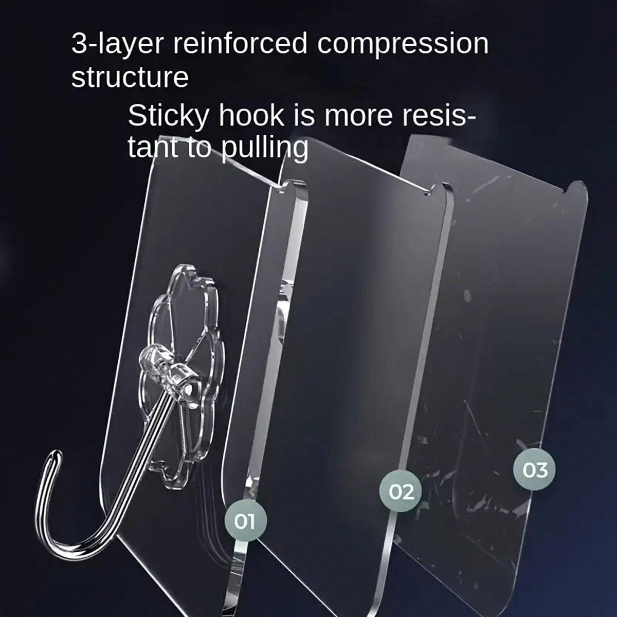 Hook Strong Adhesive Wall Hook Bathroom Kitchen Wall Bearing Non Trace