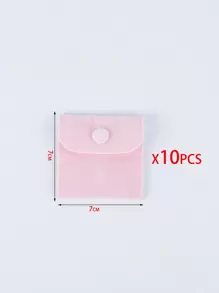 10 Chiếc Túi Vuông Hai Mặt Nút Nhung Thời Trang Dành Cho Mẹ Ngày, Ngày Lễ Tình Nhân, Mỹ Phẩm Trang Sức, Quà Tặng Nhỏ, Túi Bao Bì, Đám Cưới, Túi Quà Tiệc - Túi có nút bấm - Xem 15