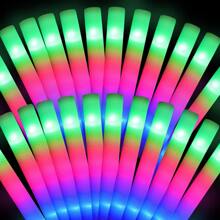 20-100 PCS LED Foam Sticks Flashing MultiColor Glow In Dark Light Up Party Concert - Multicolor - View 2