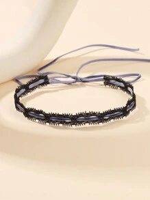 5 Pièces Colliers Décorés De Dentelle Florale