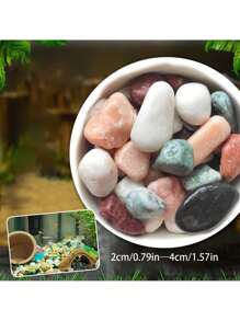 Natural Rain Flower Stone Aquarium Gravel Landscaping Pebbles For Turtle Tank And Fish Tank, 250g/Pack - Multicolor - View 8
