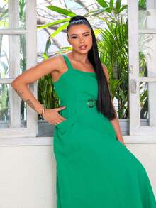 Women Dresses - màu xanh lá - Xem 3