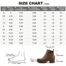 Women's Chelsea Boots Slip On Platform Chunky Heel Ankle Booties - Mocha Brown - View 6