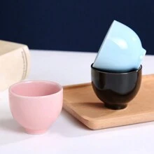 6pcs Rainbow Colored Cup Set, Saudi Arabia Espresso Cup, Moon Cup, Ceramic Tea Set, Gold Rimmed Tea Cup, Gift Box, 100ml Capacity Mini Cup - 6 Cups Of Color - View 5