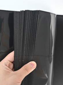 1pc 9-Grid Photo Album Card Holder, Large Capacity 360 Card Slots, Suitable For Mini Photos, Game Cards, Celebrity Cards Collection,School Supplies,Back To School - Black - View 7