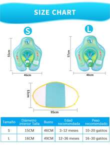 Inflatable Baby Swimming Ring With Removable Canopy Lifeguard Float With Sunshade - 藍色 - 查看 8