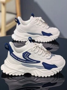 1双2025年春夏季新款儿童休闲运动鞋，幼儿和小童/大童男童运动透气防滑鞋 - 藍白色 - 查看 3