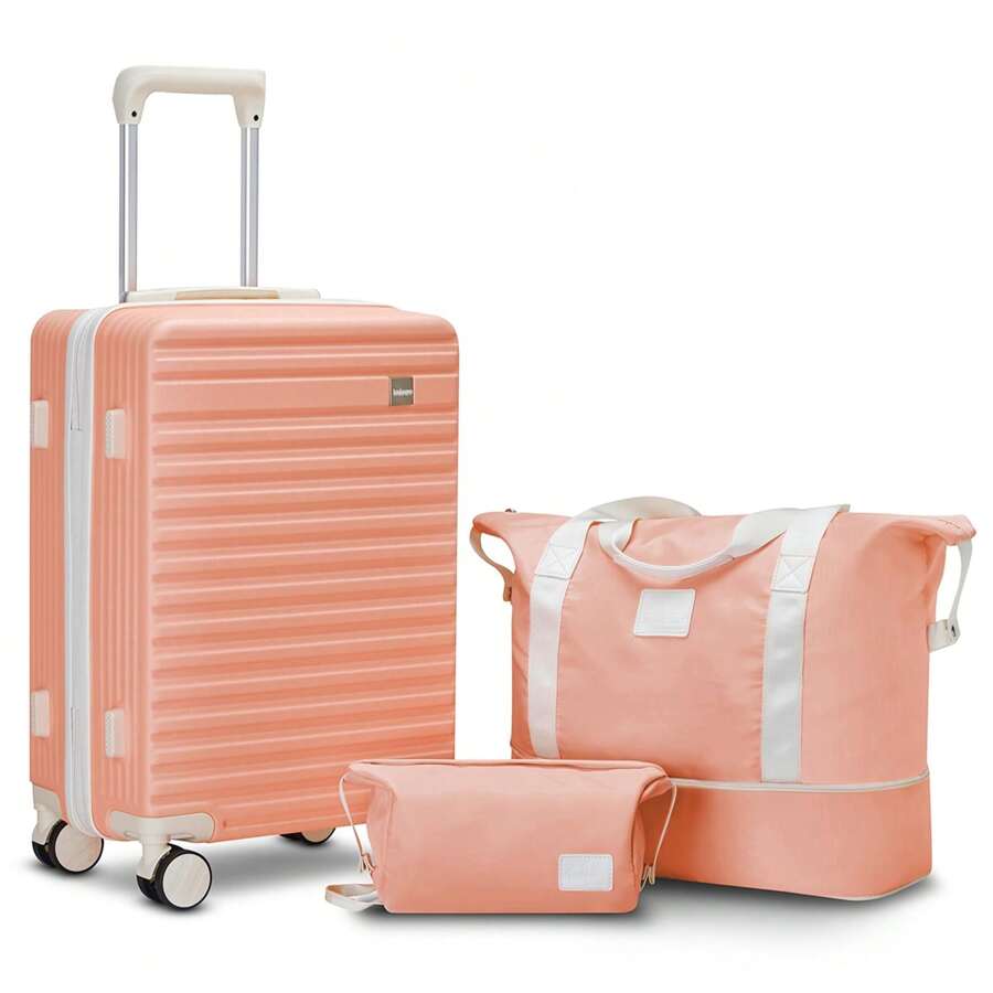 Joyway 20" Carry-On Luggage, Hard Luggage With Spinner Wheels, Lightweight Luggage Set With TSA Lock - 粉色 - 查看 1