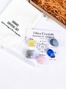 1 Set Conjunto De Regalo De Cristales De Constelaciones, Cristales Curativos De Signos Del Zodiaco Piedras De Nacimiento, Regalos De Piedras Curativas De La Astrología