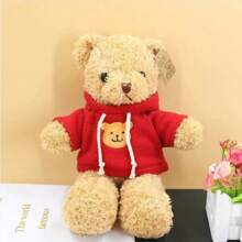 oso de peluche con ramito de flores luces led y cajita de regalo para 14 de febrero día del amor y amistad san Valentin el color del oso puede variar - Multicolor - Ver 6