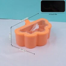 1個多格調味盒,附湯匙,六合一鹽麵調味料容器,家用廚房收納 - 黃色 - 查看 2