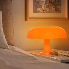 LED Mushroom Decorative Table Lamp For Bedroom Bedside Living Room Decoration Lighting Desk Lights Bedside Lamp - Orange - View 1