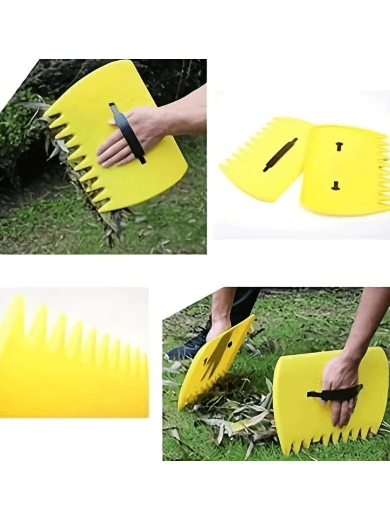 1 Pieza Clips Para Hojas Al Aire Libre, Rastillo De Jardín De Plástico, Herramienta De Jardinería Para Recolección De Hojas - Amarillo - Ver 1