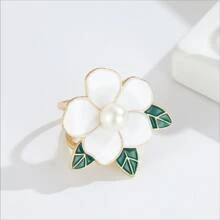 1pc Fashionable Fresh Flower Scarf Clip - Multicolor - View 2