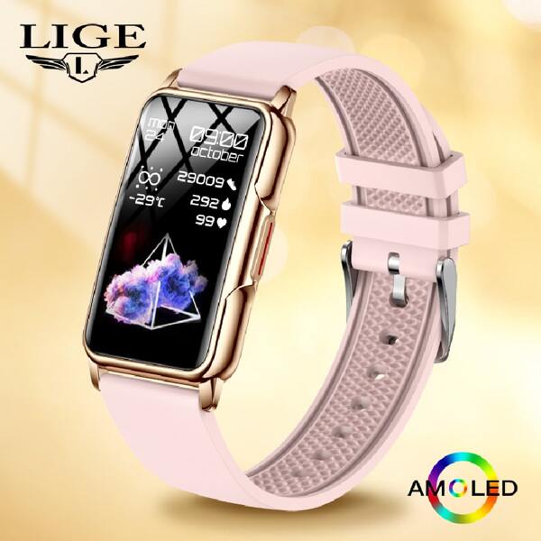 LIGE Montre Intelligente Avec Moniteur De Fréquence Cardiaque/ D'oxygène Sanguin/ De Pression Sanguine/ De Sommeil, Traqueur De Remise En Forme Avec Compteur De Pas, Compteur De Calories, Modes Sportifs, Notifications Des Appels Et Messages, Suivi De Santé, Étanche Ip67