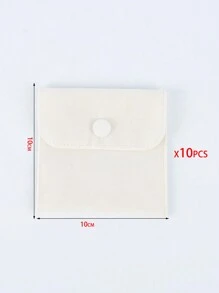 10 Chiếc Túi Vuông Hai Mặt Nút Nhung Thời Trang Dành Cho Mẹ Ngày, Ngày Lễ Tình Nhân, Mỹ Phẩm Trang Sức, Quà Tặng Nhỏ, Túi Bao Bì, Đám Cưới, Túi Quà Tiệc - Túi có nút bấm - Xem 13