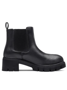 Comfyshoes Women's Fashion Ankle Boots, Chelsea Booties For Women Casual Outdoor Fall Shoes 2024 - 黑色 - 查看 5