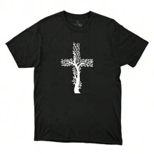 Men T-Shirts - 黑色 - 查看 1