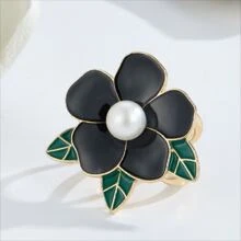 1pc Fashionable Fresh Flower Scarf Clip - Multicolor - View 3