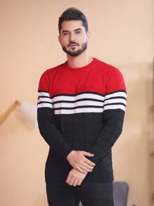 Men Knit Tops - Đỏ - Xem 5