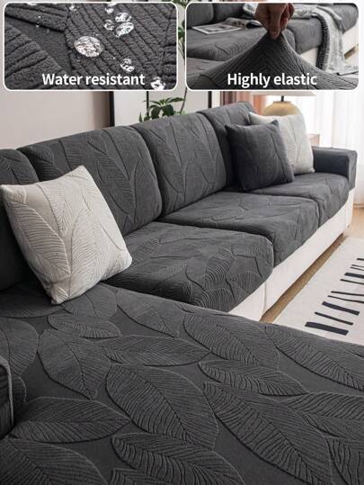 1入組防水和彈性四季通用沙發坐墊套,現代風格防滑沙發套,適用於l形沙發和1-4座沙發