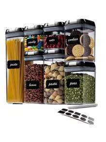 MAXIIZAZAGA-Container Set-Storage For Cooking/7 Pieces/Stackable And Aesthetic/Transparent