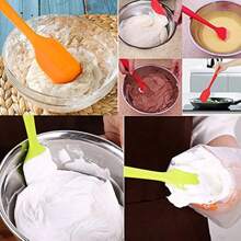 paquete de 3 espátulas miserables grandes silicón  para cocina pastelería y repostería - colores random - Ver 2