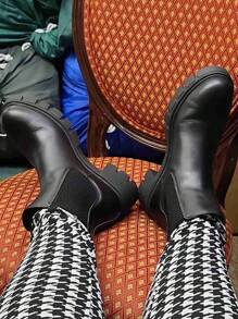 Comfyshoes Women's Fashion Ankle Boots, Chelsea Booties For Women Casual Outdoor Fall Shoes 2024 - 黑色 - 查看 8