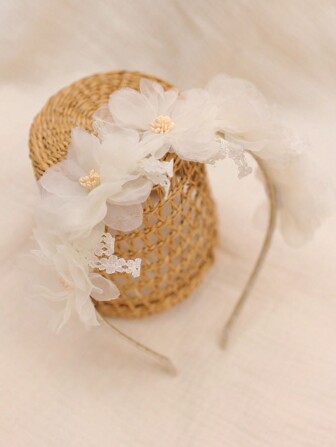 兒童花朵髮箍飾品,可愛的花邊設計,與衣服和裝扮相配