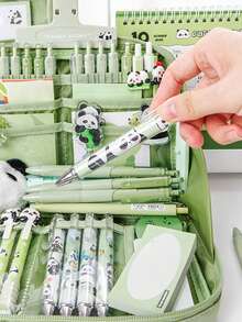 1pc Cartoon 12-Layer Pencil Case (Pencil Case Only - No Accessories), Large Capacity Student Stationery Box - Multicolor - View 5