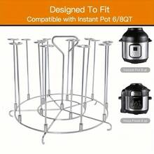 1 Pc Stainless Steel Barbeque Rack Kitchen Air Fryer Rack Accessories Grill Tray Basket Rack Barbecue Food Rack Home Picnic Camping Party Supplies Camping BBQ Accessories BBQ Vacation Essentials Kitchen Gadgets BBQ Rack - Silver - View 9
