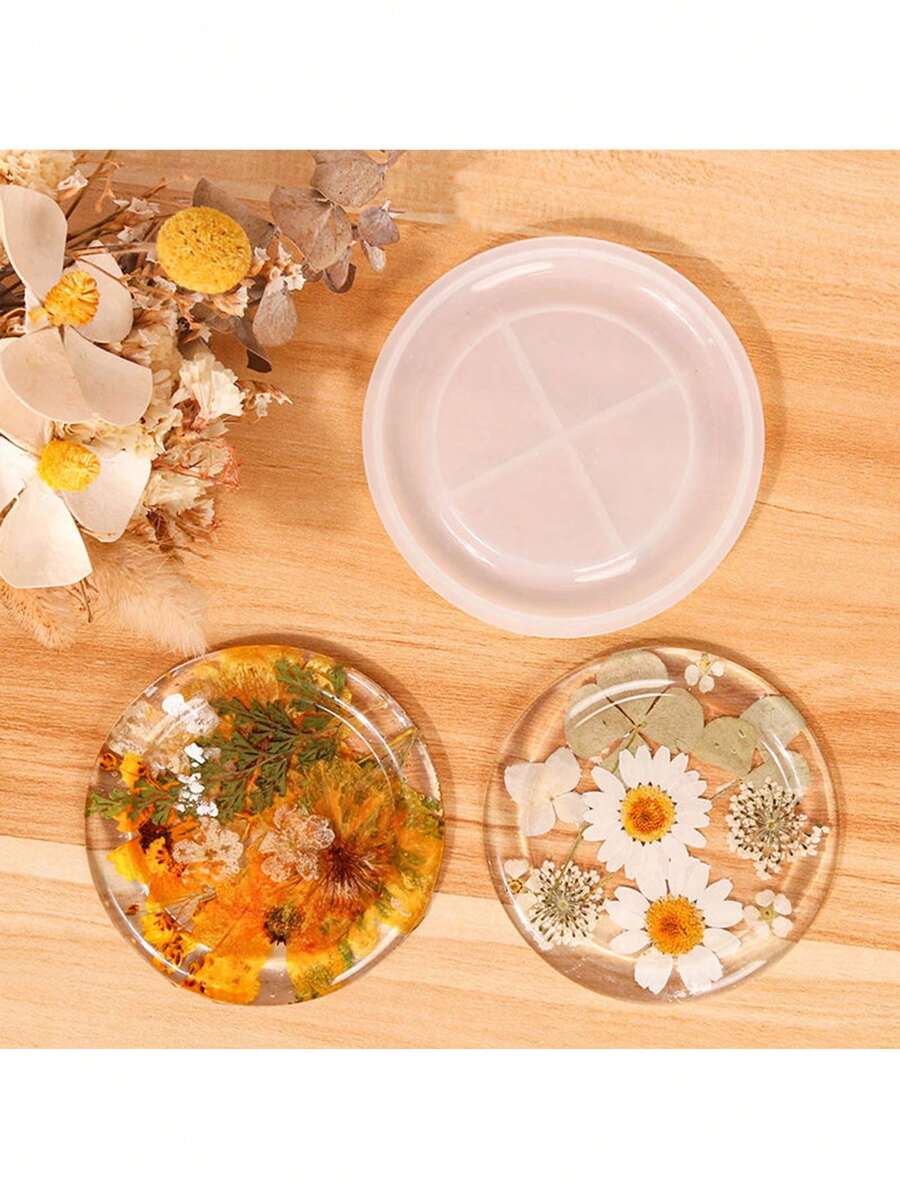 Round Cup Coaster Mold, Resin Round Tray Mold For Cup Coaster, Silicone