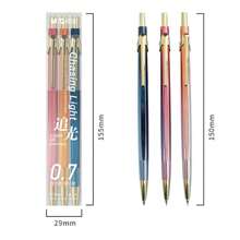 chenguang M&G X-Glow Series Metal Press Mechanical Pencil For Students Exams Writing Note-Taking, 3pcs 0.7mm - Black - View 6