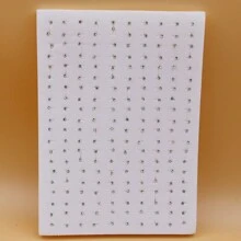 100pairs/Set Simple Sea Sponge Design Plastic Needle Stud Earrings With Mixed Sizes & All White Rhinestone Embellishments