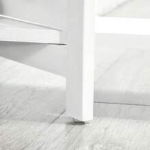 HOMCOM Biombo Separador de Madera de 4 Paneles Divisor de Habitaciones Plegable con 3 Estantes Extraíbles Diseño Persiana para Dormitorio Oficina 160x170 cm Blanco - Blanco - Ver 9