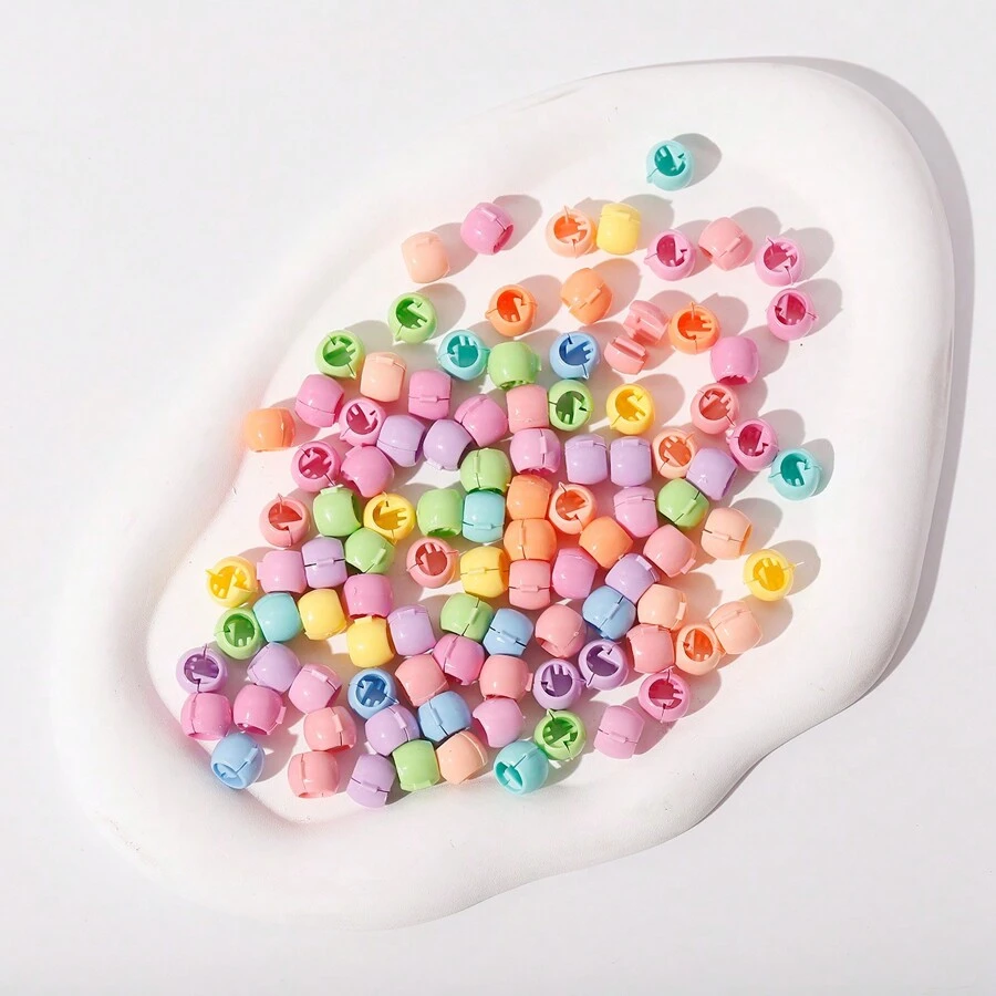 100入組隨機混色可愛女生發夾、彈性髮圈、髮箍、頭帶,適用於海灘派對、旅行、節日、攝影、日常生活 - 彩色 - 查看 1