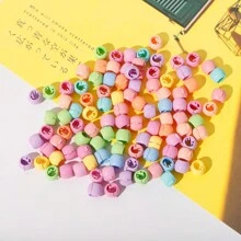 100入組隨機混色可愛女生發夾、彈性髮圈、髮箍、頭帶,適用於海灘派對、旅行、節日、攝影、日常生活 - 彩色 - 查看 7