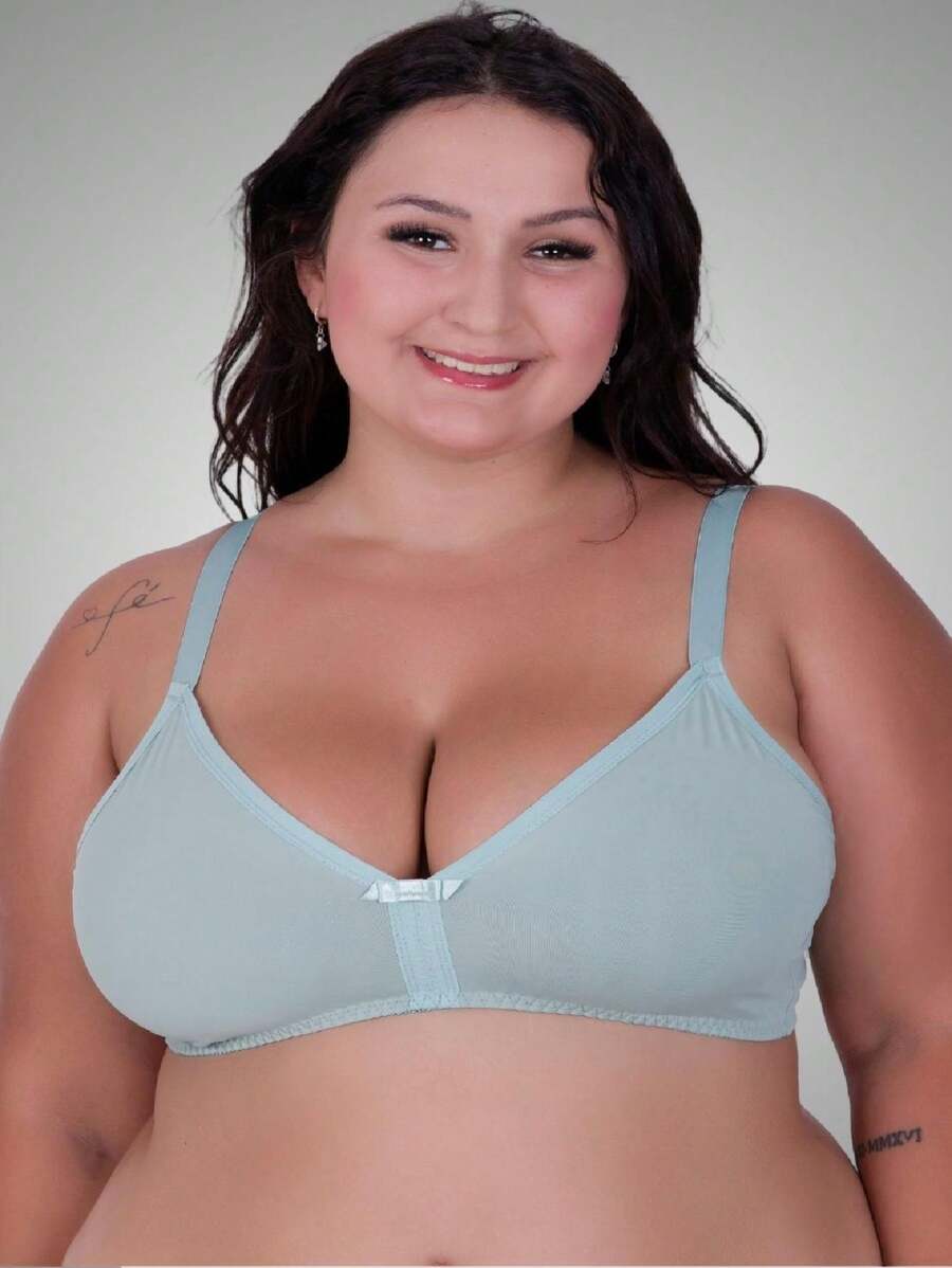 Plus Size Bras & Bralettes - Green - View 1