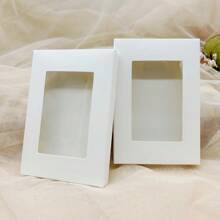 10入組白色硬紙板和透明pvc窗口珠寶包裝展示盒,diy手工禮品包裝盒,適用於節日 - 白色 - 查看 7