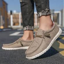 男士帆布鞋-韓風透氣除臭低頂運動休閒鞋,質感時尚 - 卡其色 - 查看 5